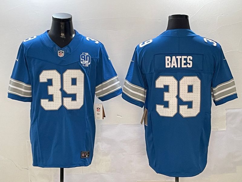 Men Detroit Lions #39 Bates Blue three generations 2024 Nike Limited NFL Jersey style 01022->detroit lions->NFL Jersey